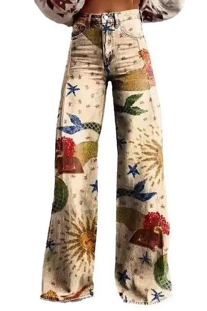 Skinny colorful flowered Loose Pant