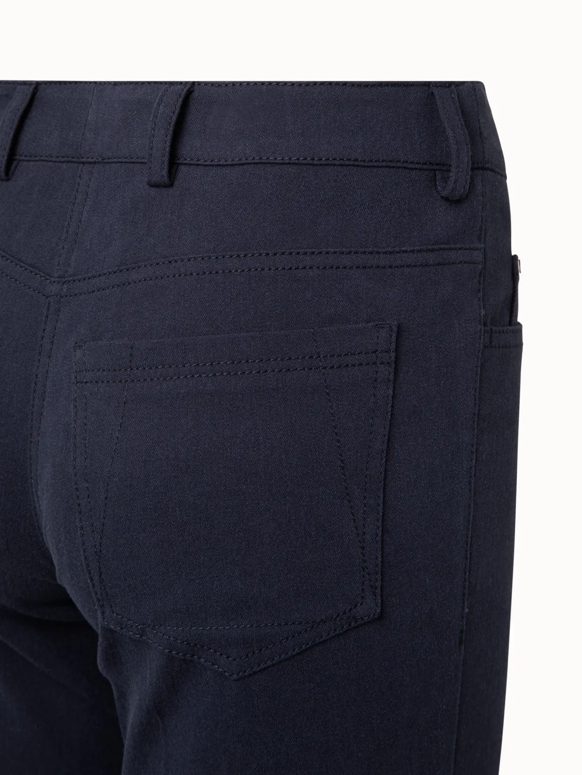 Slim Cotton Denim Stretch Pants