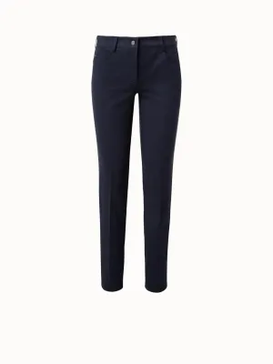 Slim Cotton Denim Stretch Pants