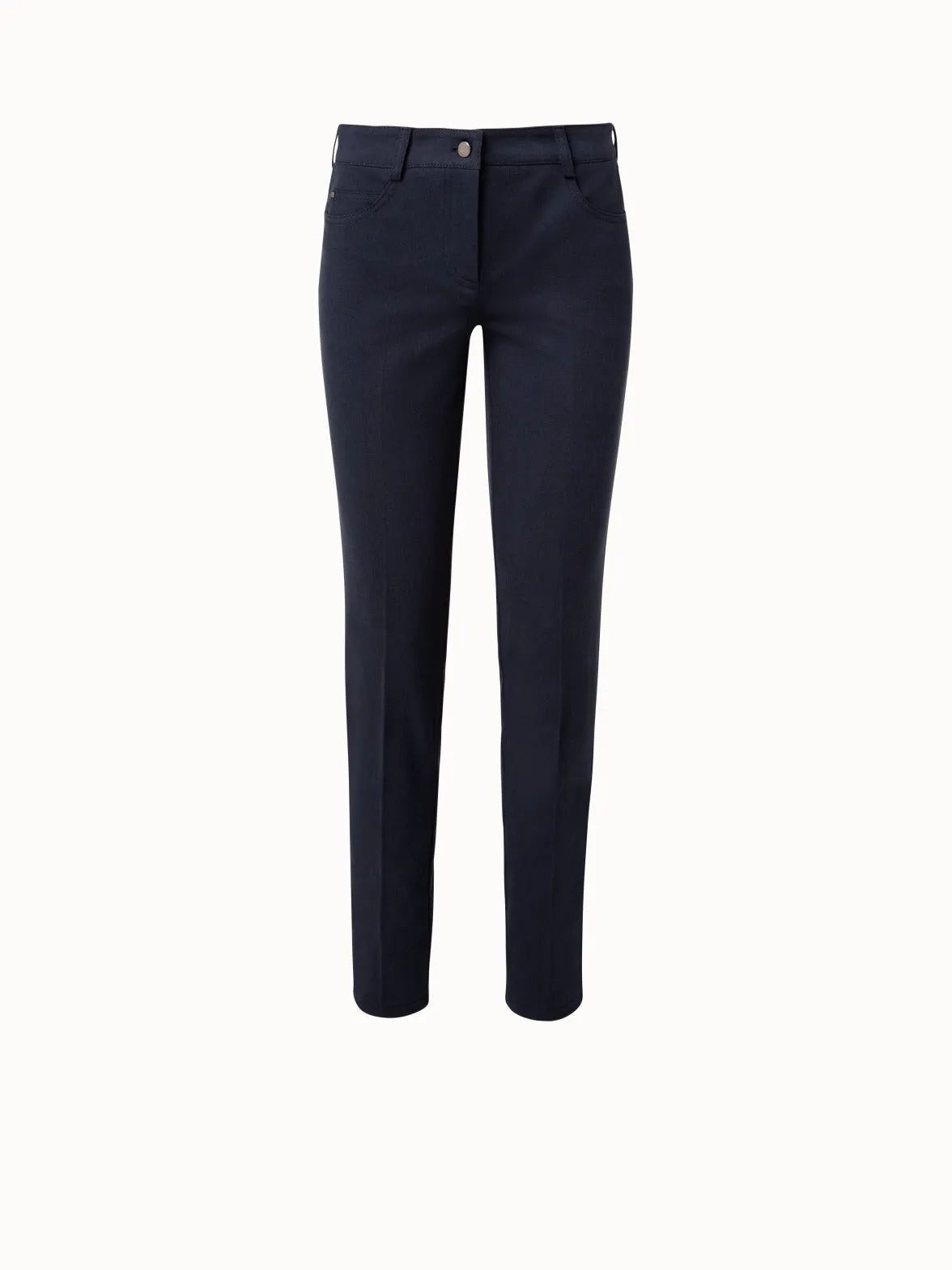 Slim Cotton Denim Stretch Pants