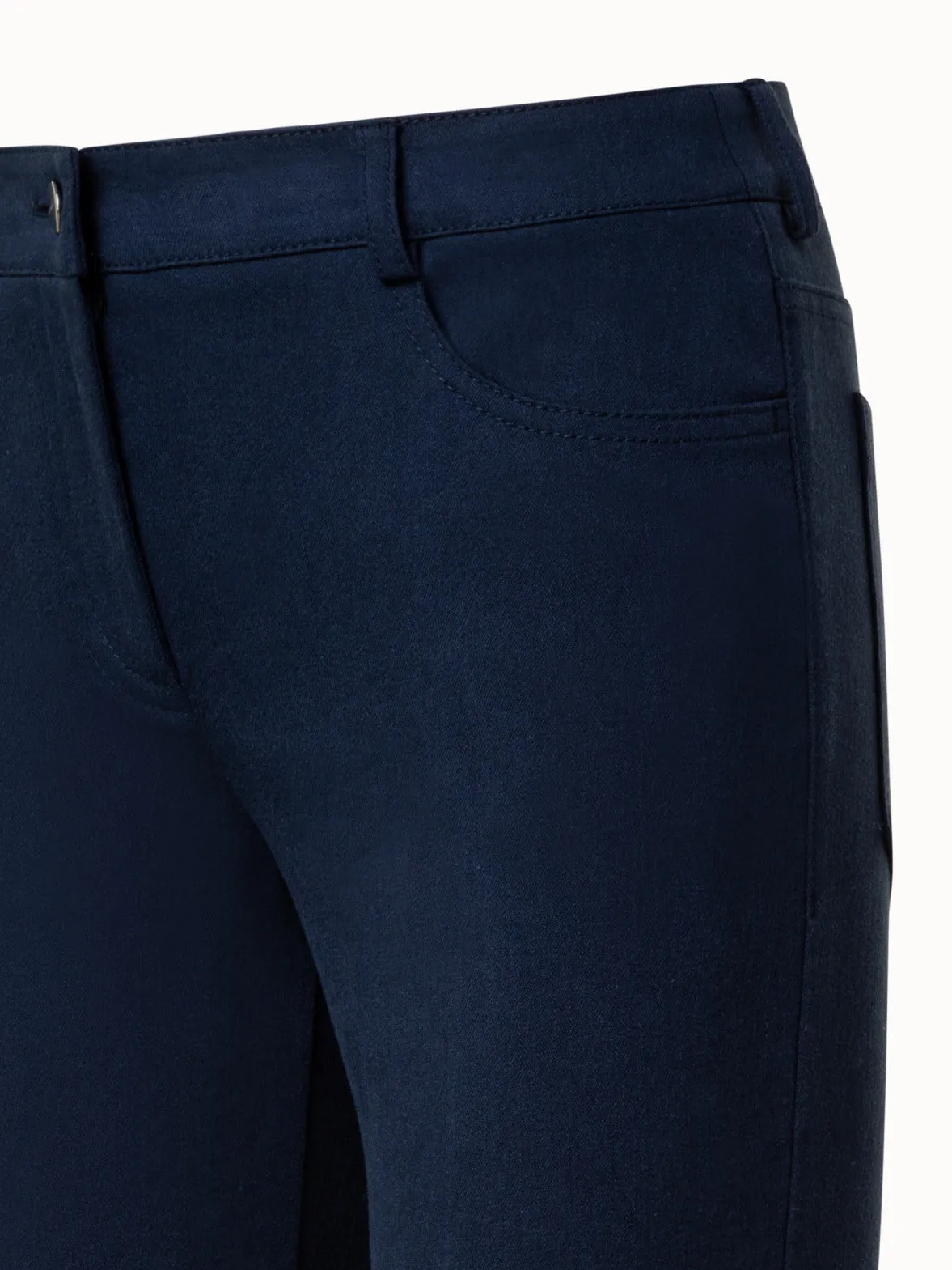 Slim Cotton Denim Stretch Pants
