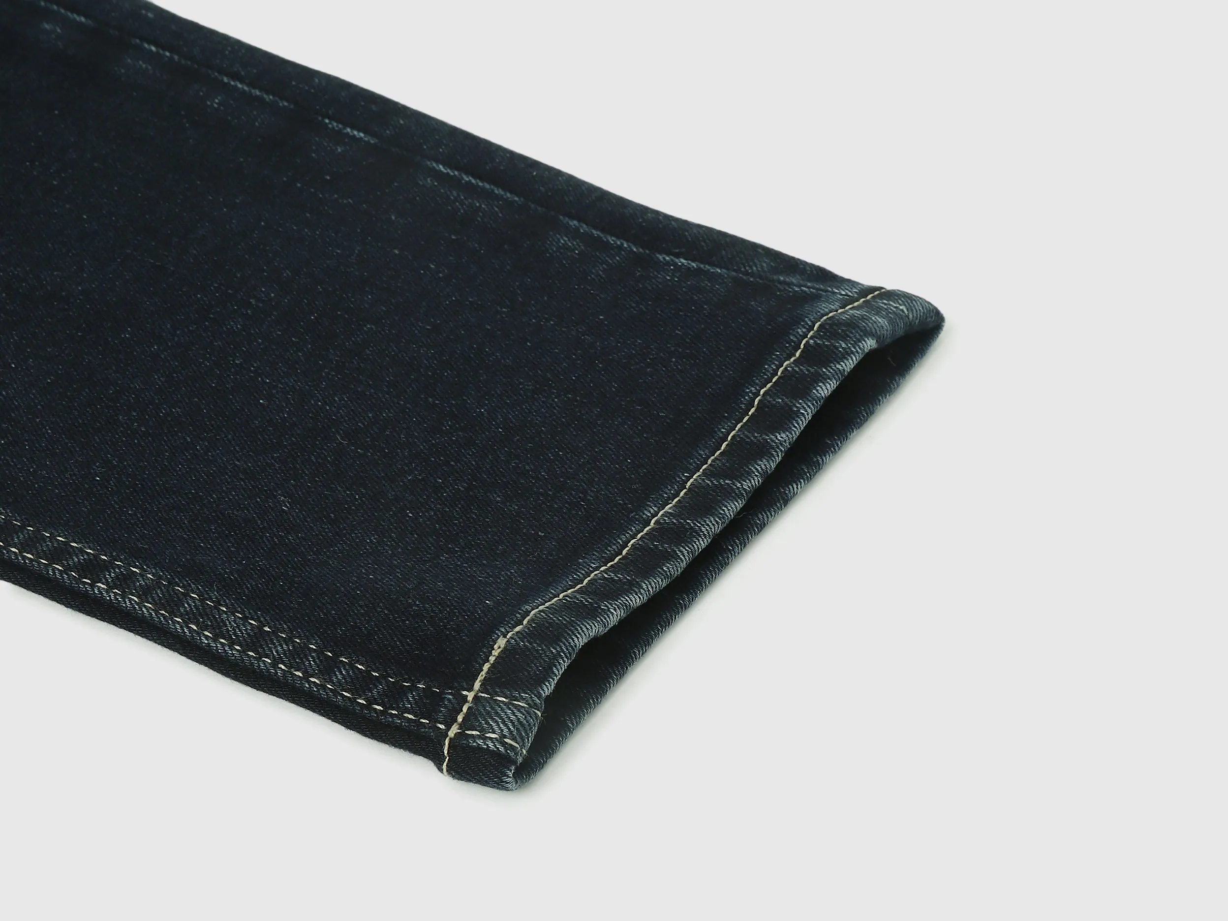 Solid Pattern Low Crotch Fit Jeans