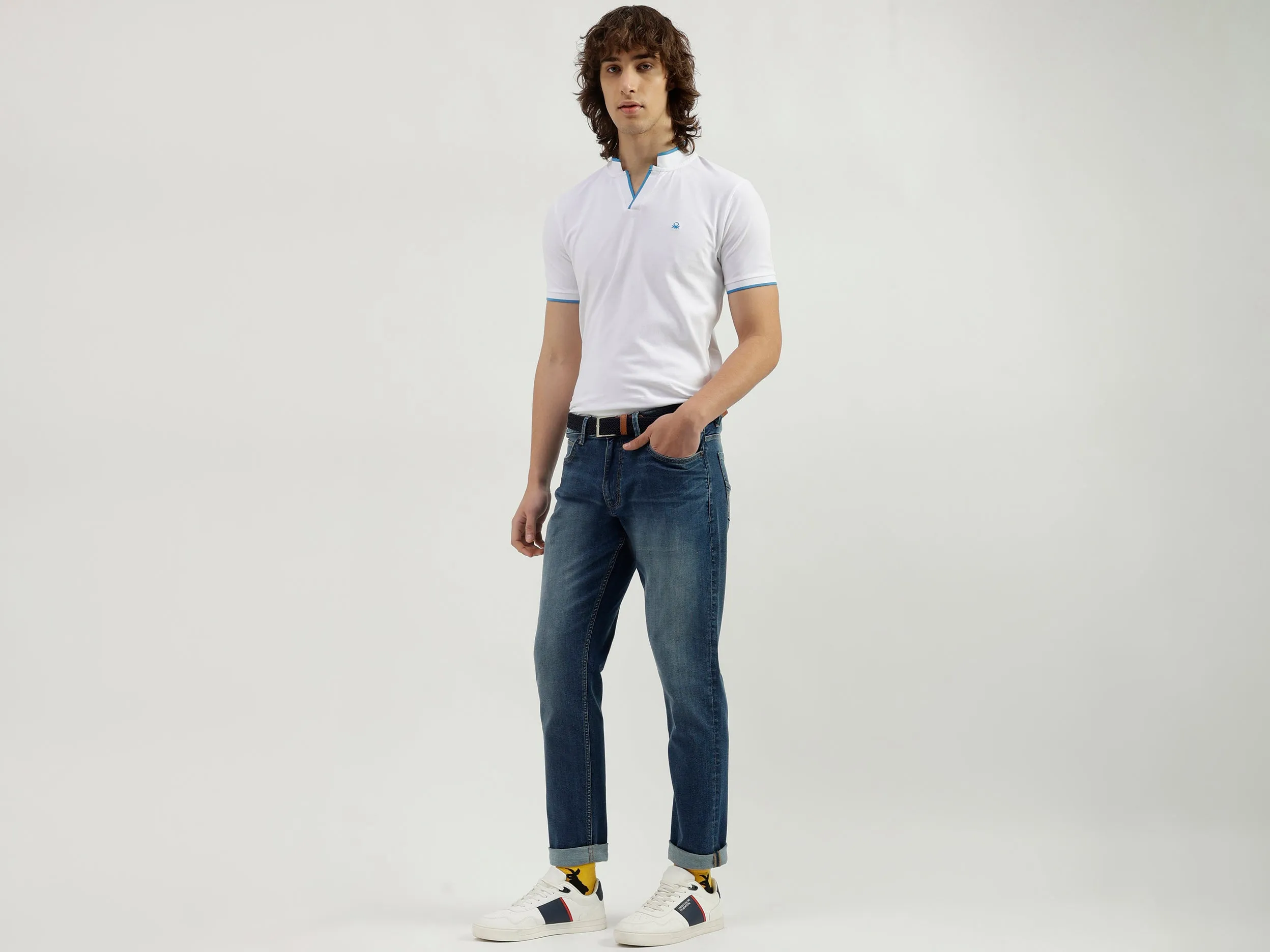 Solid Pattern Slim Fit Jeans