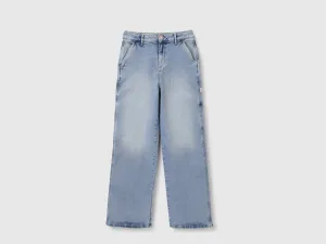 Solid Wide Leg Fit Jeans