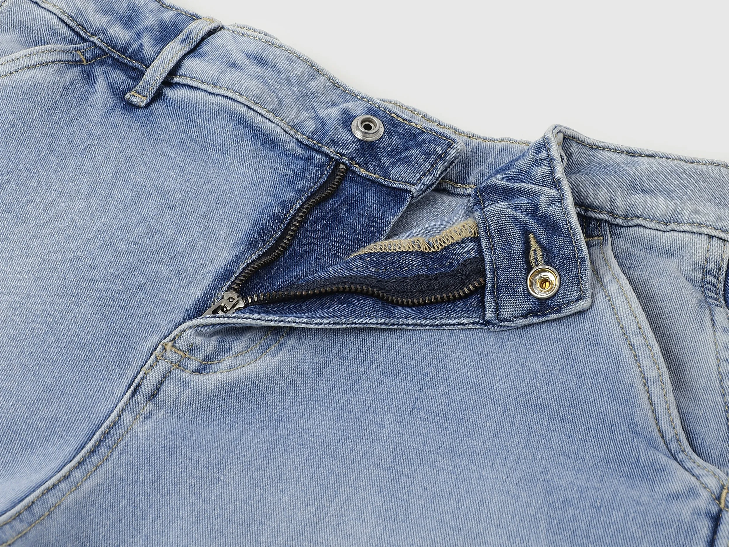 Solid Wide Leg Fit Jeans