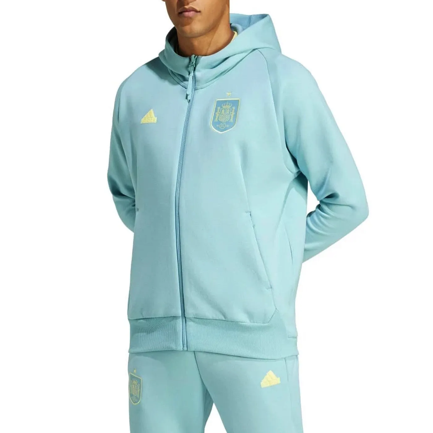 Spain Casual Travel hooded presentation tracksuit 2024/25 - Adidas
