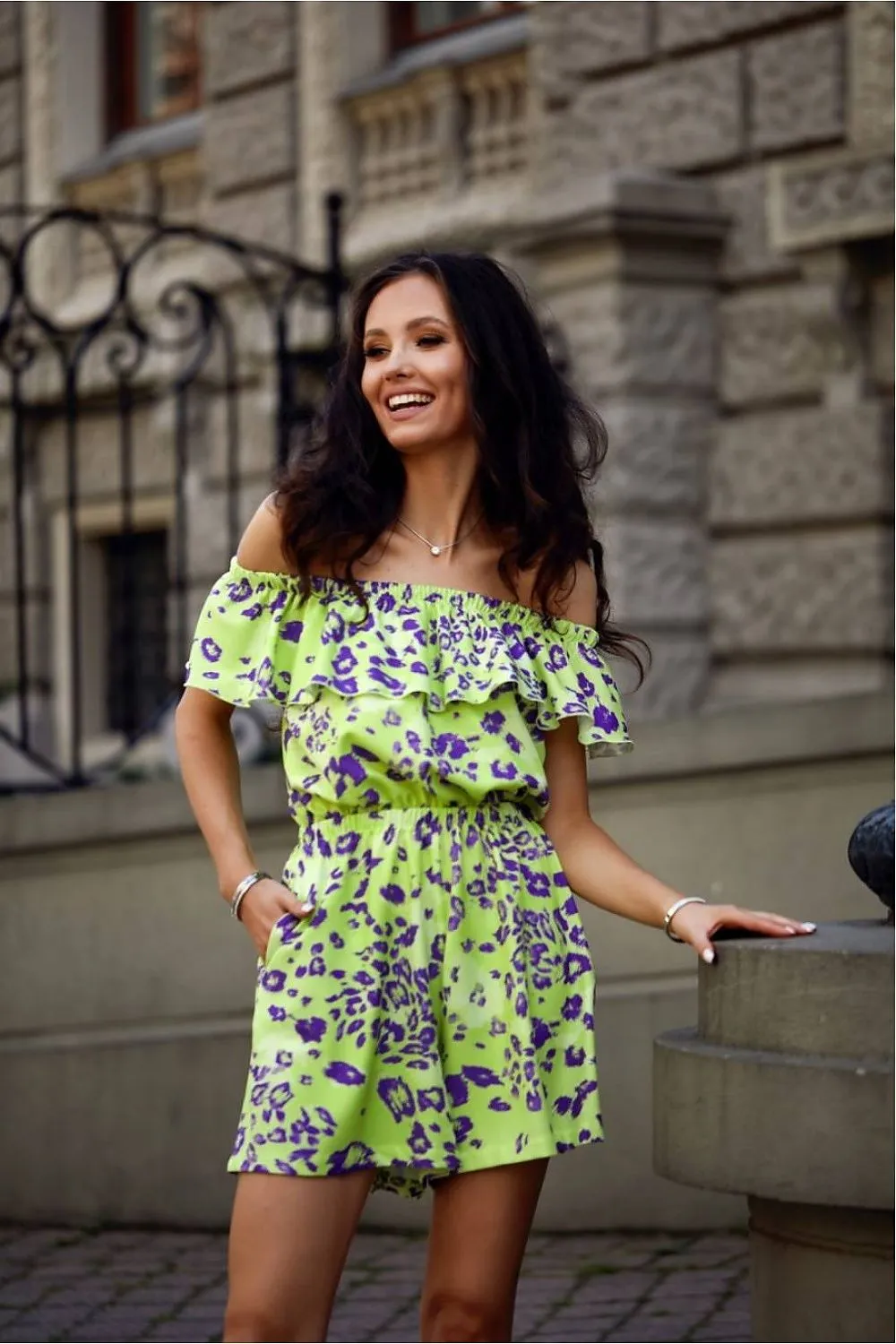 Spanish Ruffle Neck Jumpsuit