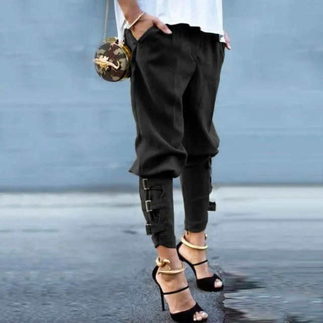 Spring Autumn 2018 Women Harem Pants Casual Loose Elastic Waist Pants Leisure Army Green Trousers Pantalon Femme Plus Size