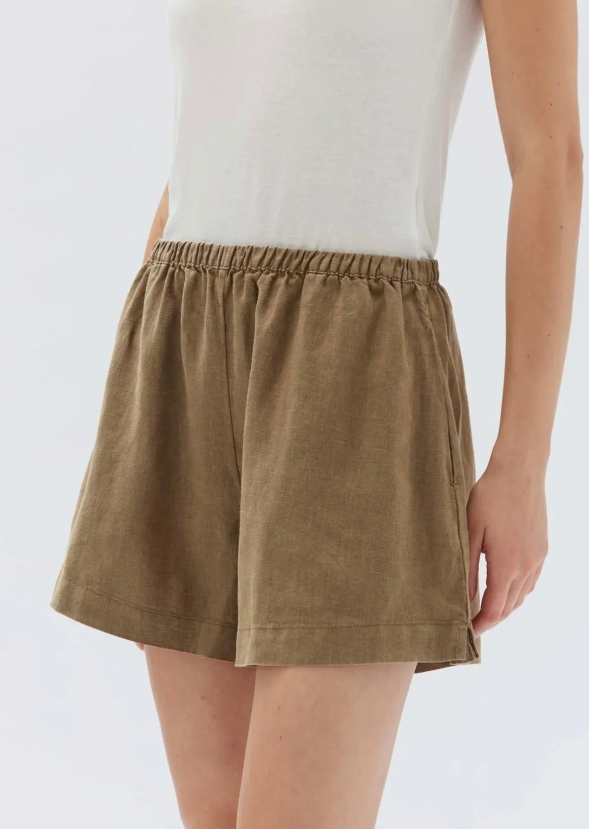 Stella Linen Short Pea
