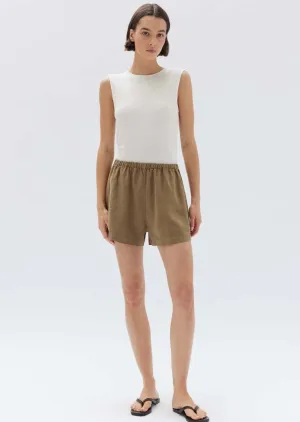 Stella Linen Short Pea