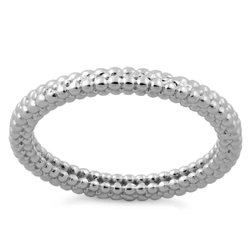 Sterling Silver Stencil Pattern Stackable Ring