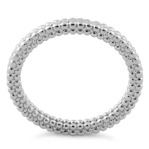 Sterling Silver Stencil Pattern Stackable Ring