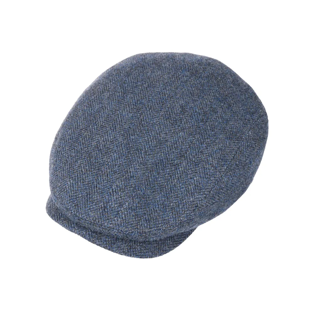 Stetson - Belfast Classic Wool Herringbone - Sixpence/Flat Cap - Navy