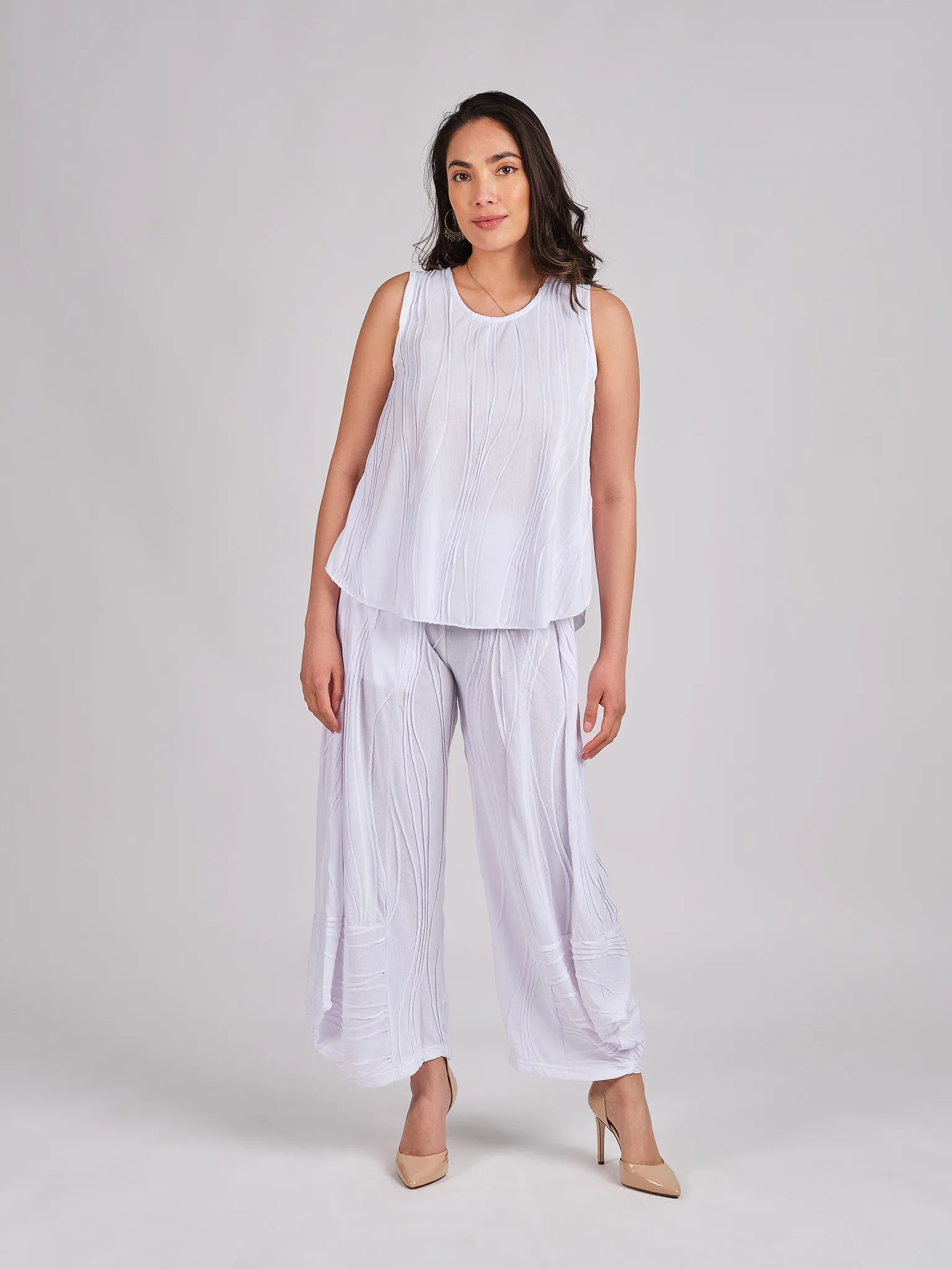 Stitch Cotton Tank Top