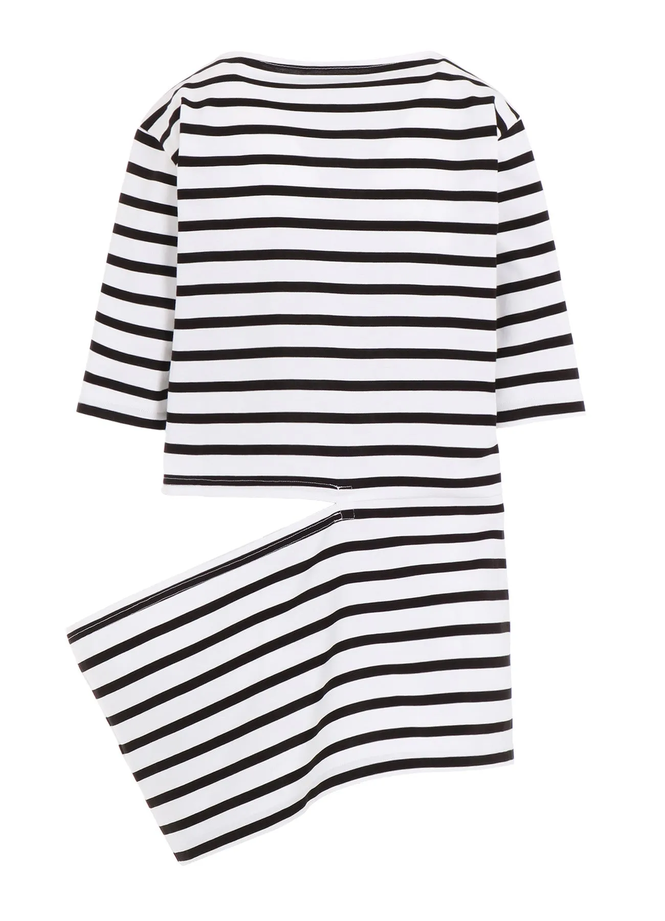 STRIPE PLAIN STITCH PANEL T