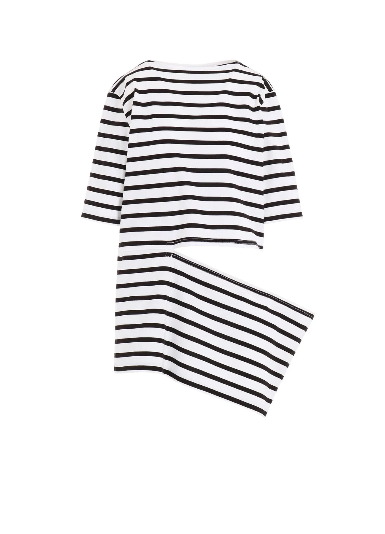 STRIPE PLAIN STITCH PANEL T