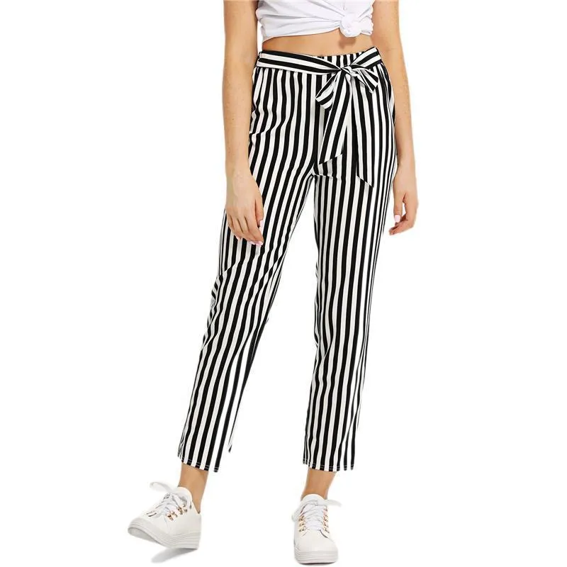 Striped Bow Tie Pants