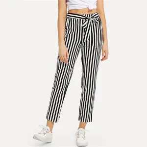 Striped Bow Tie Pants