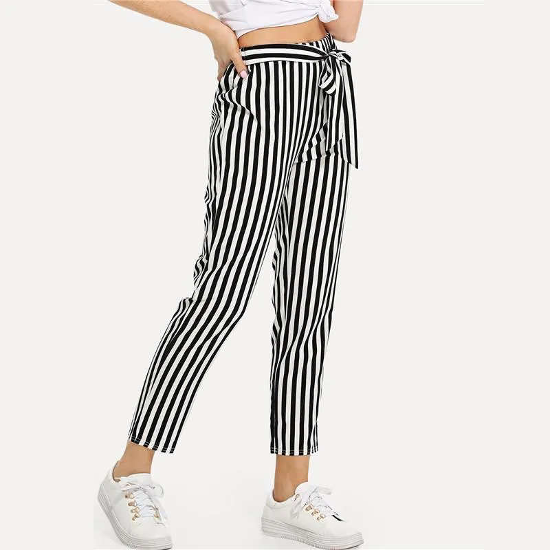 Striped Bow Tie Pants