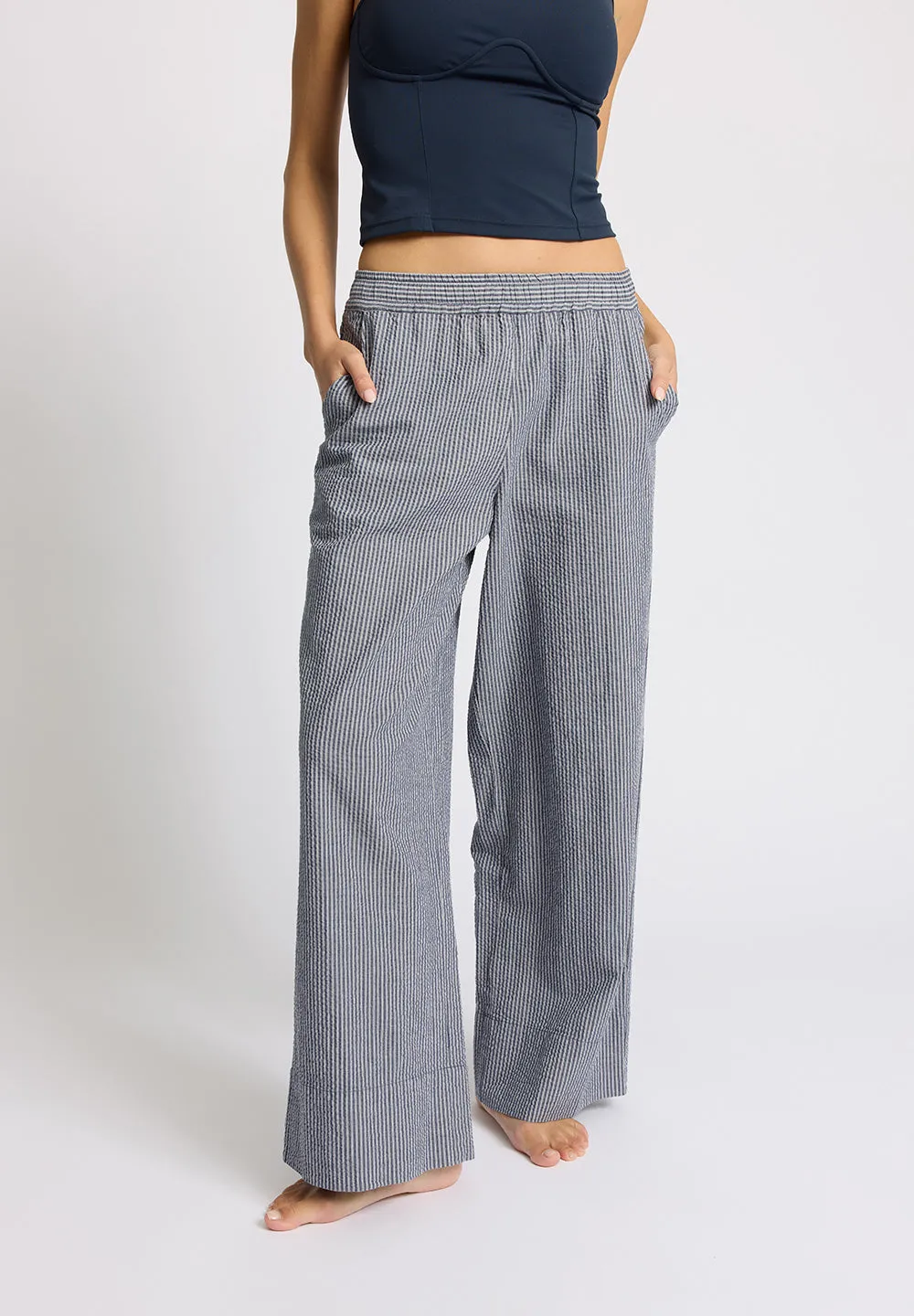 Striped pants PJ - blue stripe