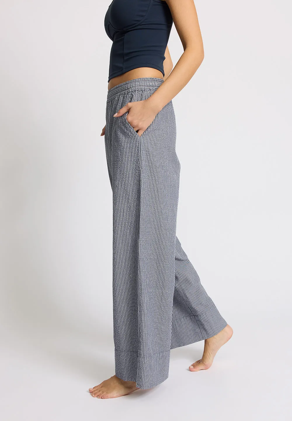 Striped pants PJ - blue stripe