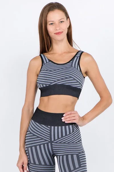 Striped Sports Set - Black