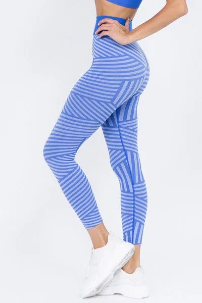Striped Sports Set - Royal Blue