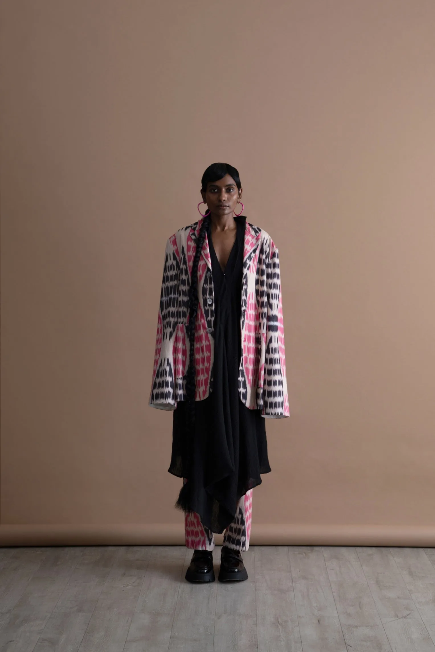 Summer Jacket Roche Cotton Silk Ikat Fashion Edit Kai-25A Urvashi Kaur