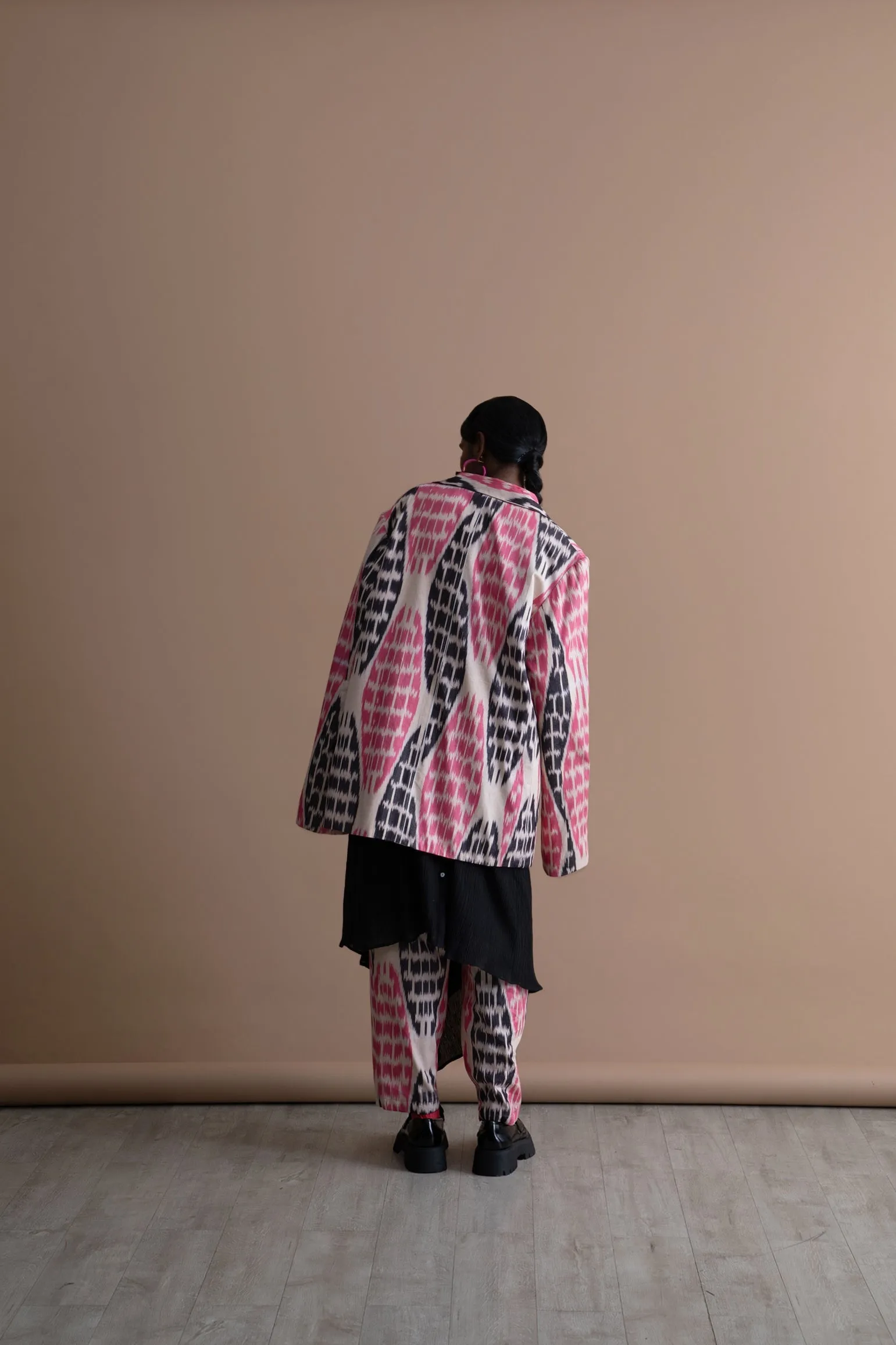 Summer Jacket Roche Cotton Silk Ikat Fashion Edit Kai-25A Urvashi Kaur