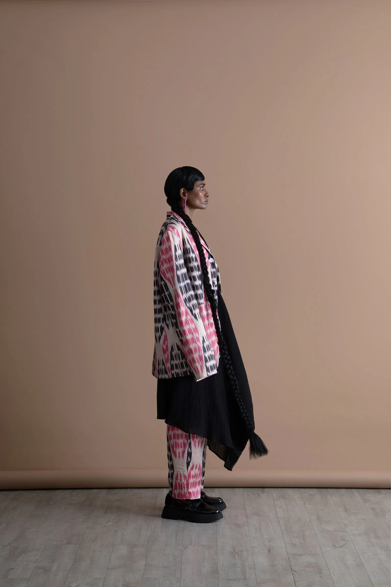 Summer Jacket Roche Cotton Silk Ikat Fashion Edit Kai-25A Urvashi Kaur