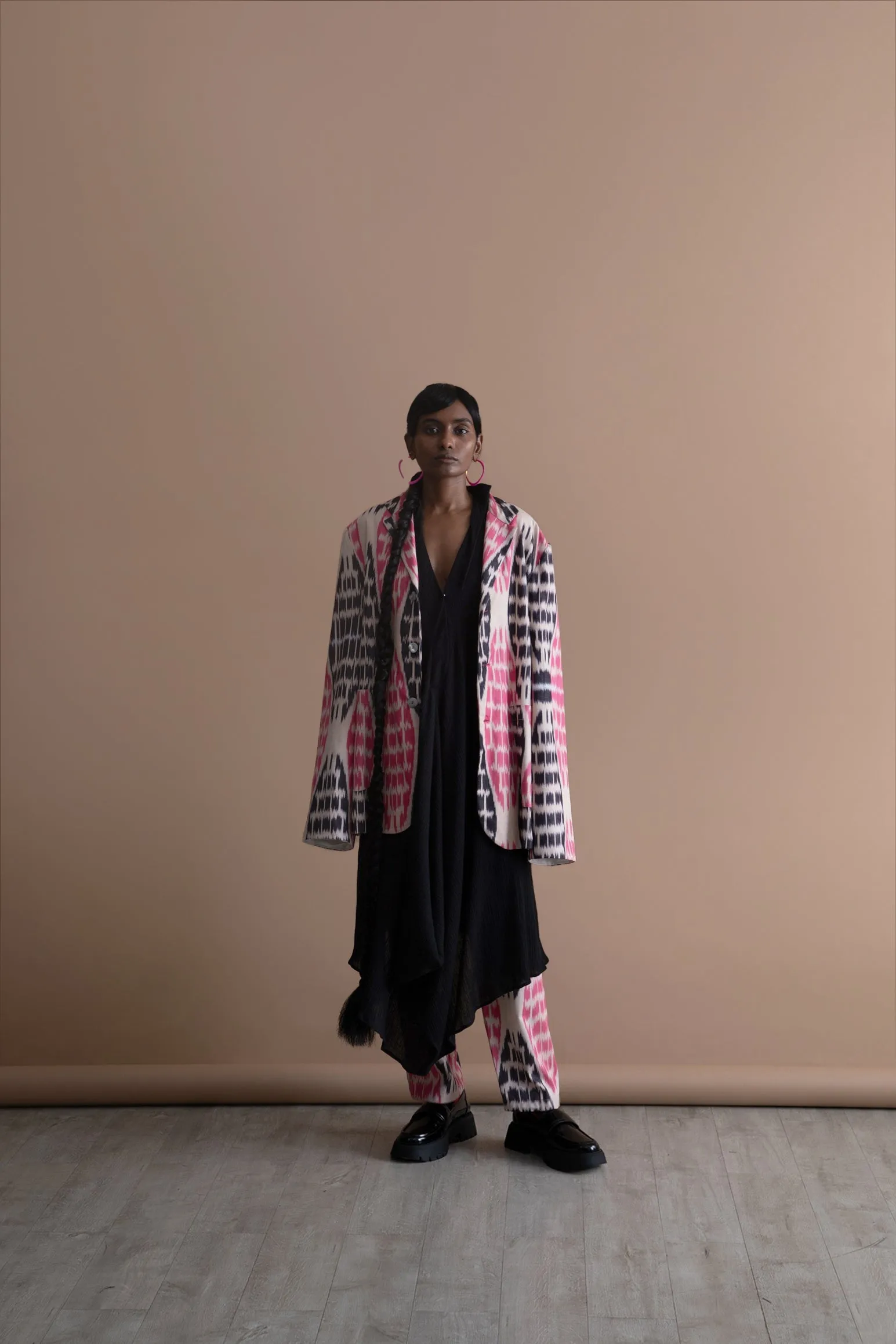 Summer Jacket Roche Cotton Silk Ikat Fashion Edit Kai-25A Urvashi Kaur