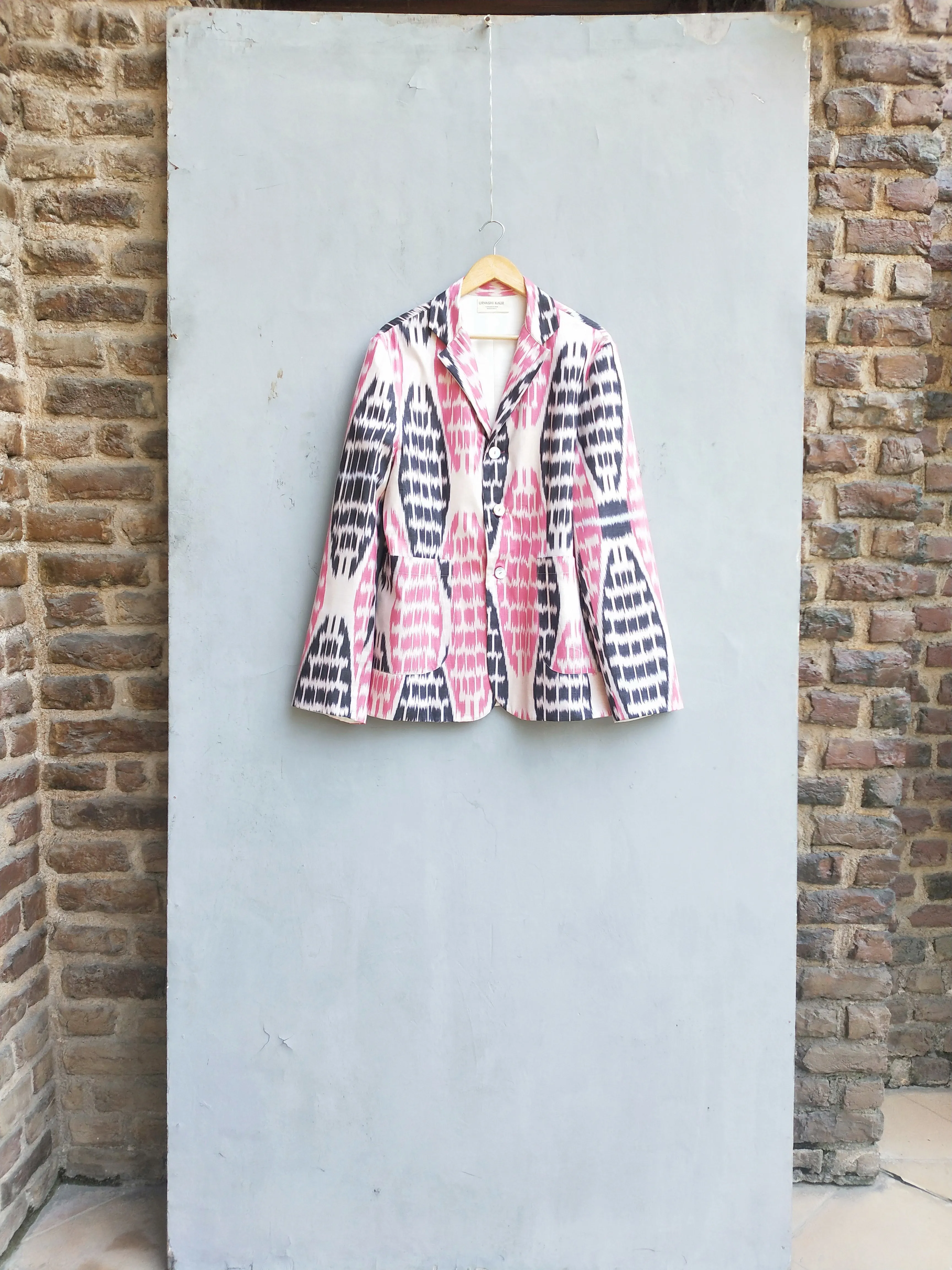 Summer Jacket Roche Cotton Silk Ikat Fashion Edit Kai-25A Urvashi Kaur