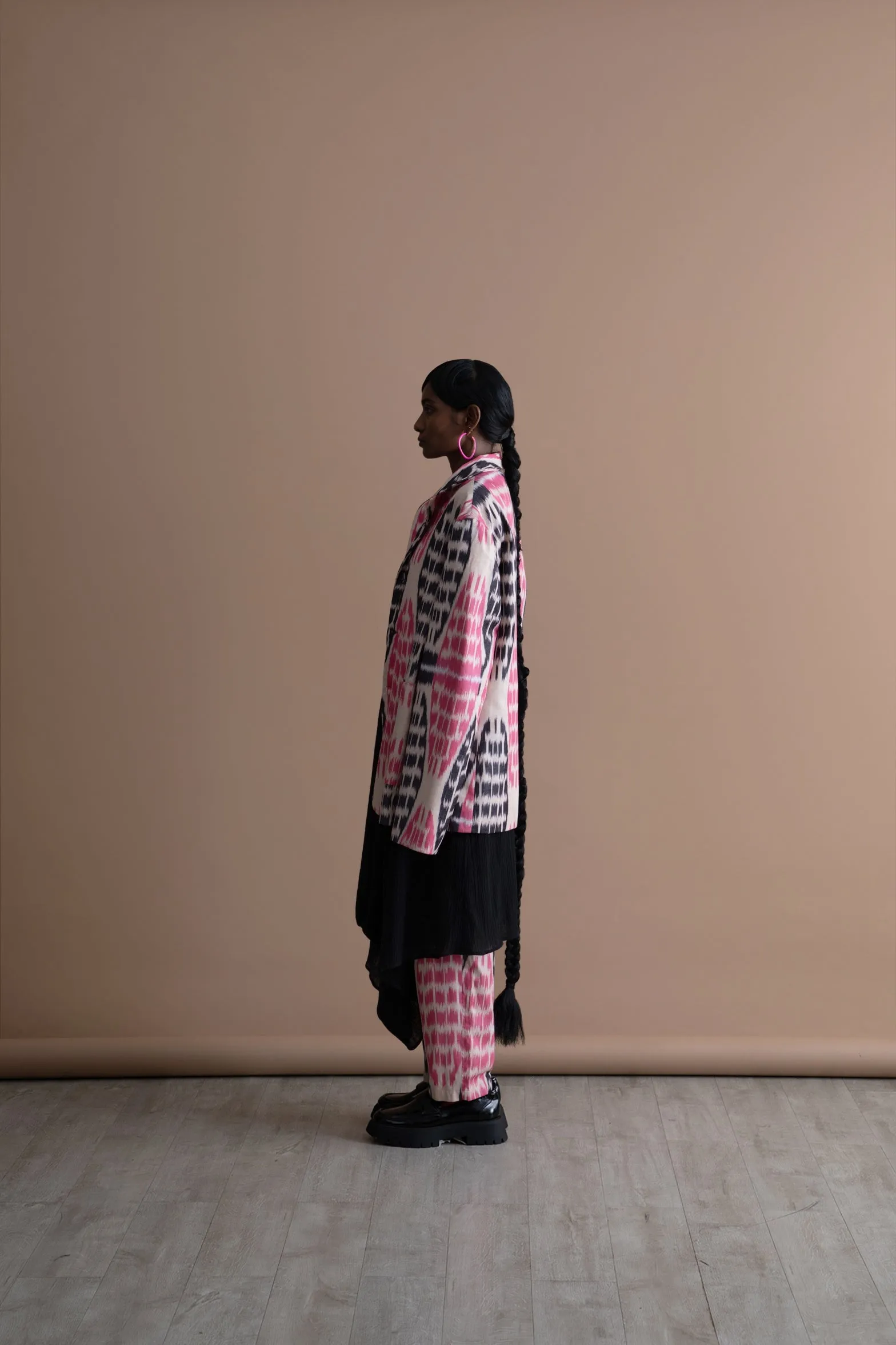 Summer Jacket Roche Cotton Silk Ikat Fashion Edit Kai-25A Urvashi Kaur