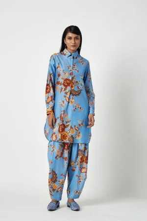 Summer Kurta Set Cupro Cotton Andini Printed-Fashion Edit Java 3-9JV-126B-Payal Pratap