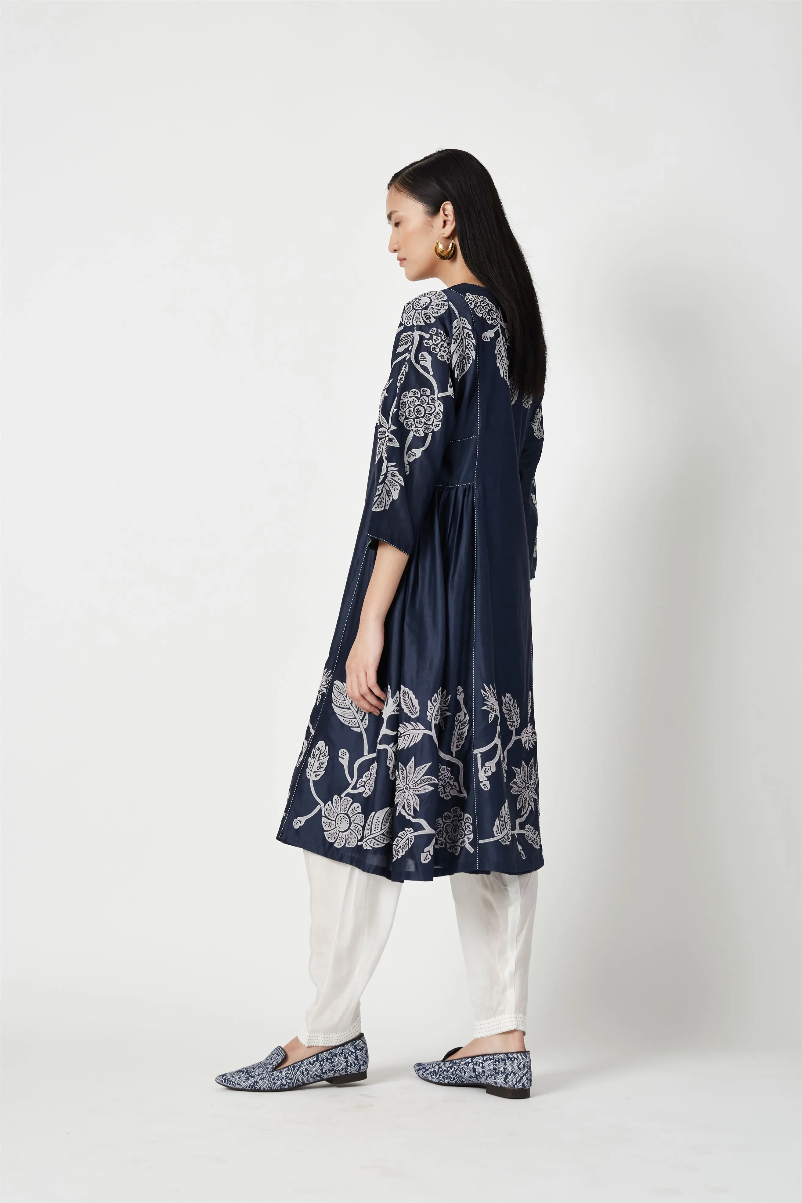 Summer Kurta Set Silk Cotton Applique-Fashion Edit Java 3-9JV-111-Payal Pratap