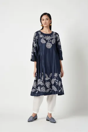 Summer Kurta Set Silk Cotton Applique-Fashion Edit Java 3-9JV-111-Payal Pratap