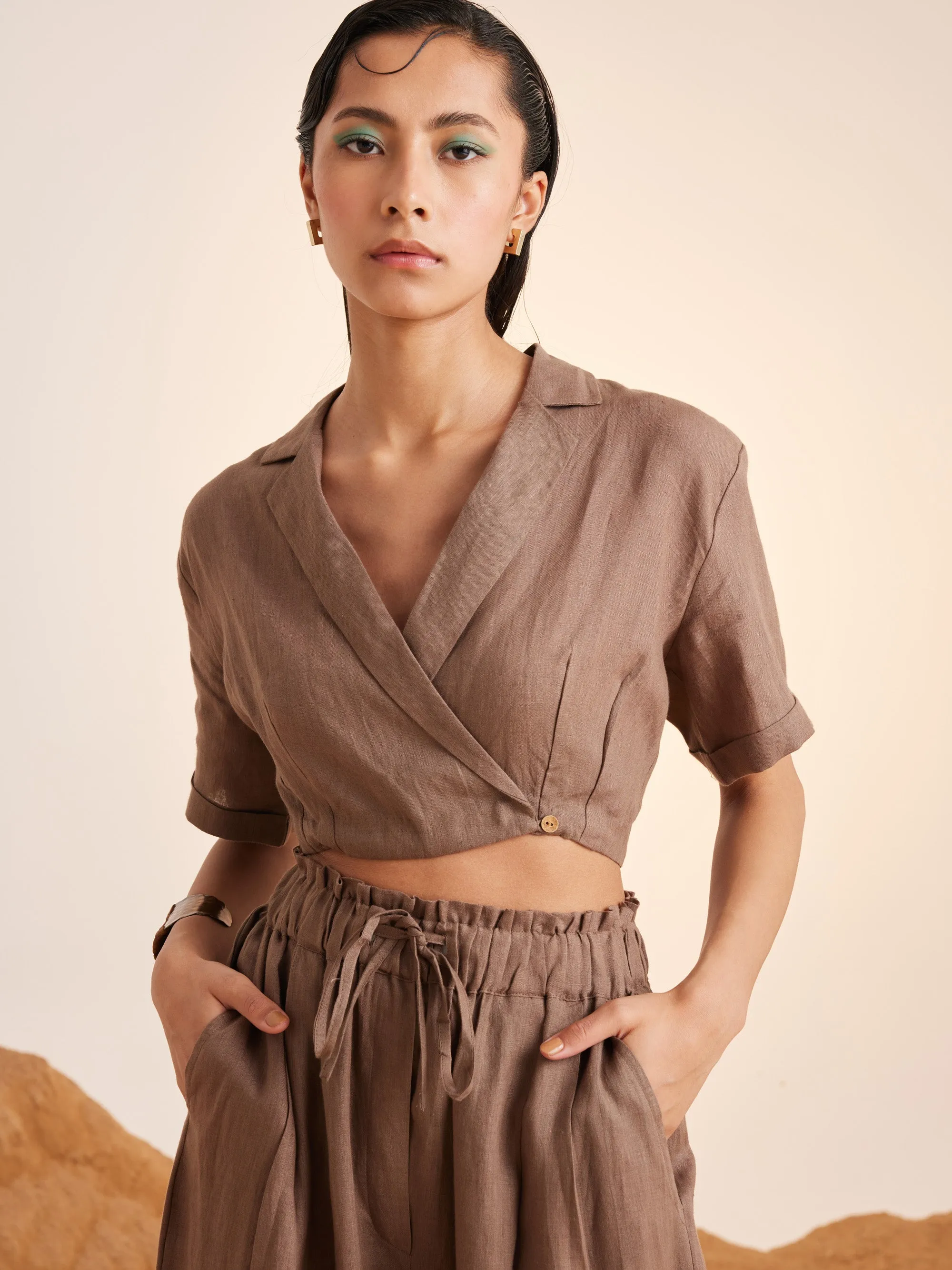 Summer Pants Drawstring-Ash-Linen-Ss25-Dp-Ash-Cord