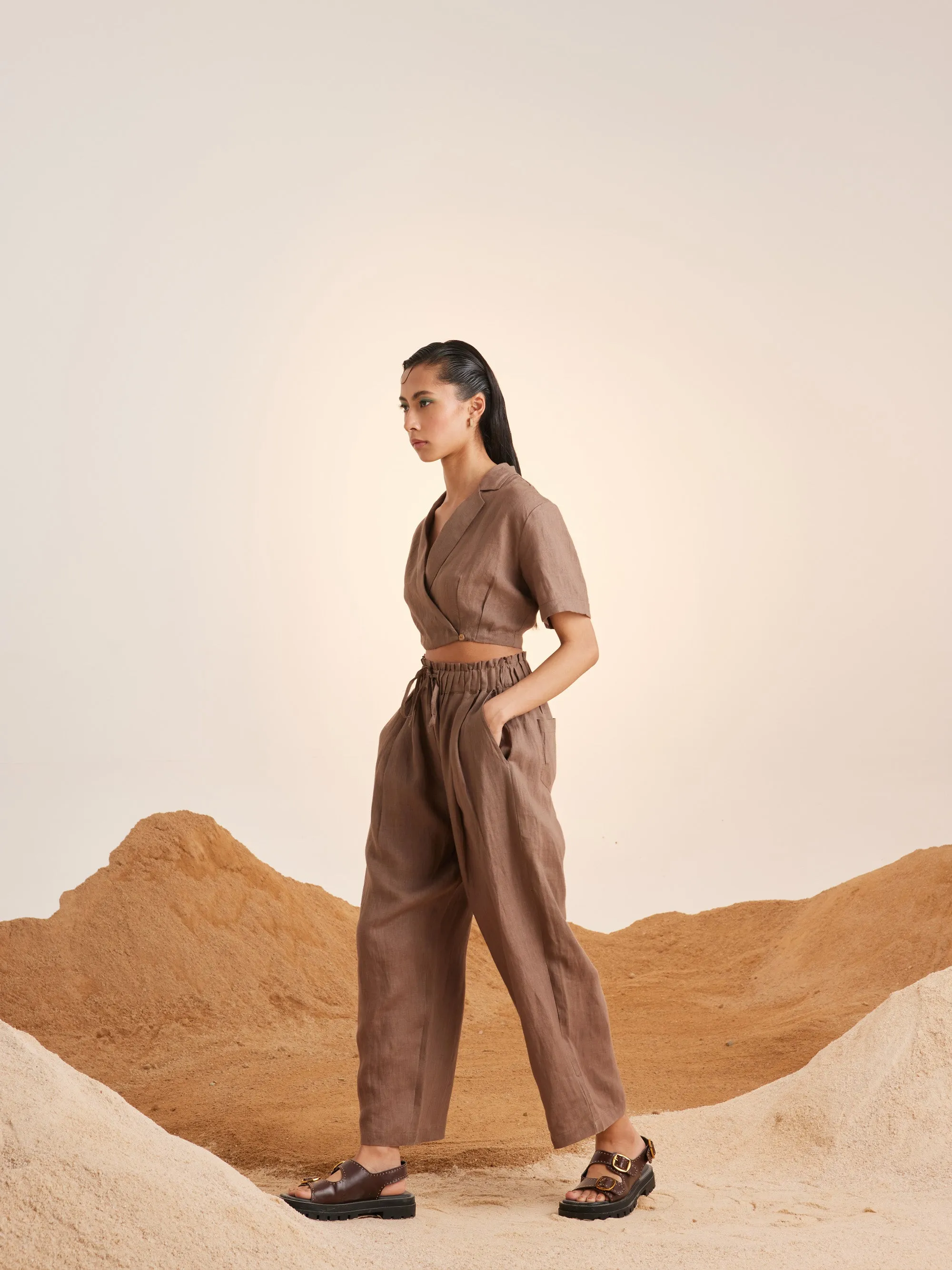 Summer Pants Drawstring-Ash-Linen-Ss25-Dp-Ash-Cord