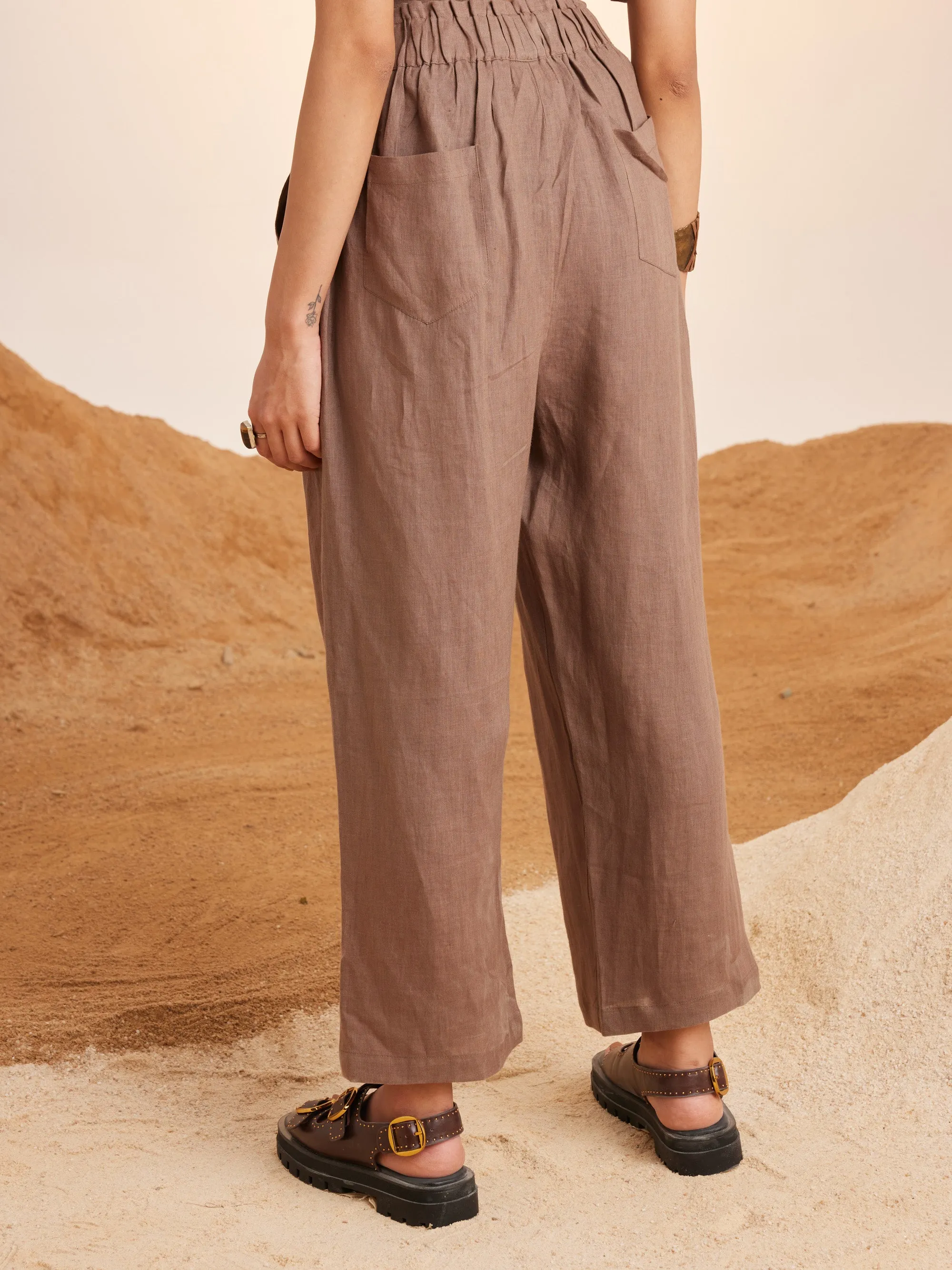 Summer Pants Drawstring-Ash-Linen-Ss25-Dp-Ash-Cord