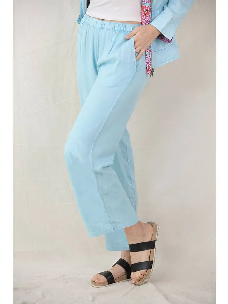 Sunset Embroidered Jacket & Pants - Blue