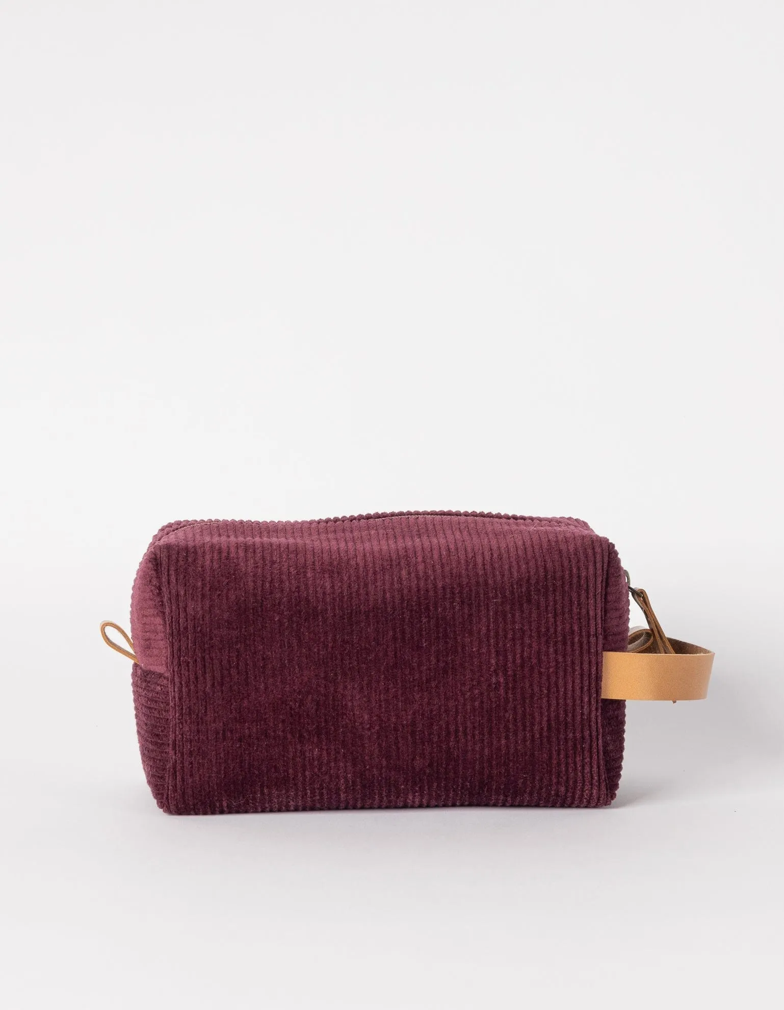 Ted Large Corduroy & Vegan Apple Leather Travel Case | Burgundy