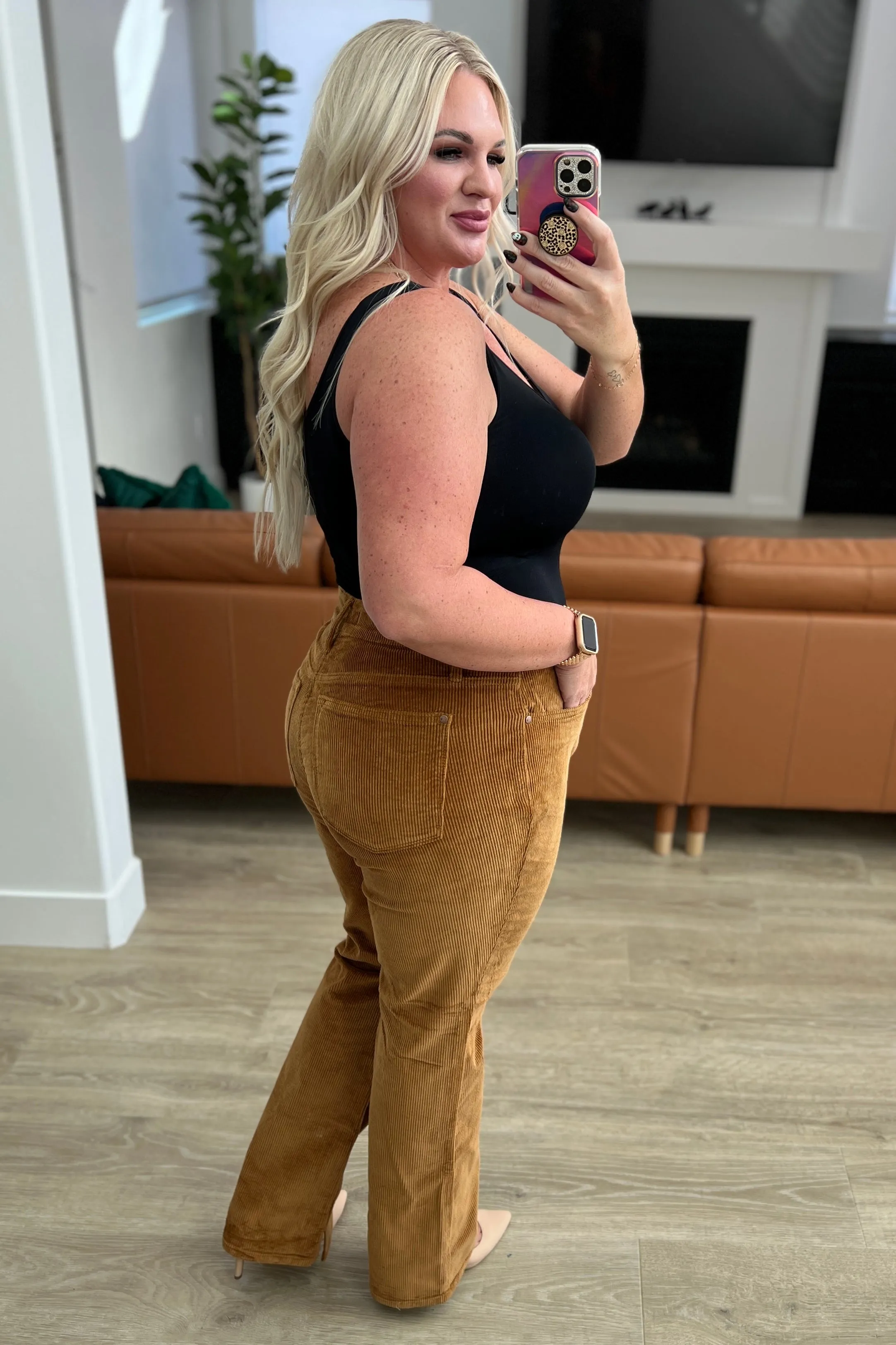 The Dulaney- Camel Bootcut Corduroy Judy Blue Pants
