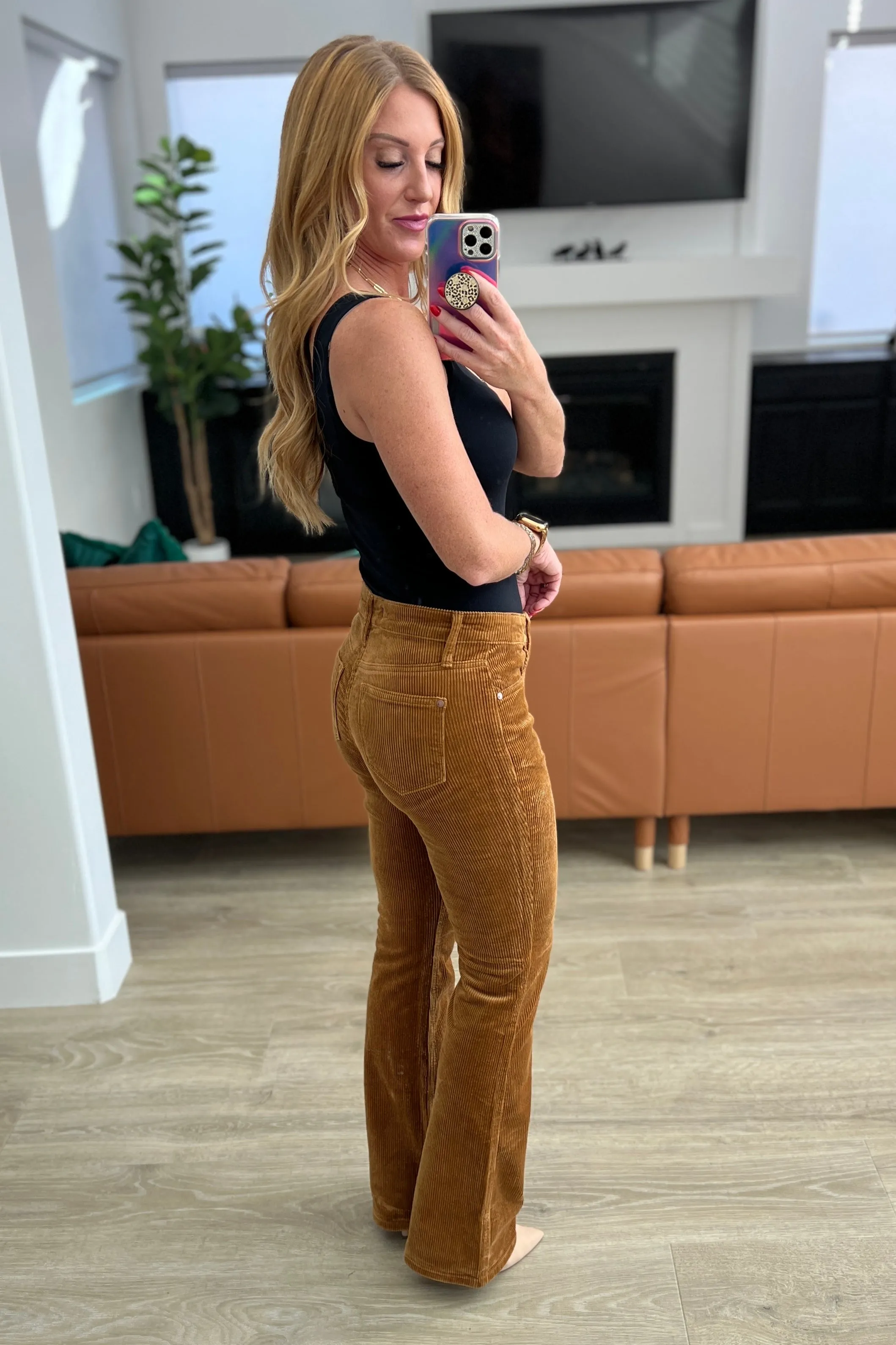 The Dulaney- Camel Bootcut Corduroy Judy Blue Pants