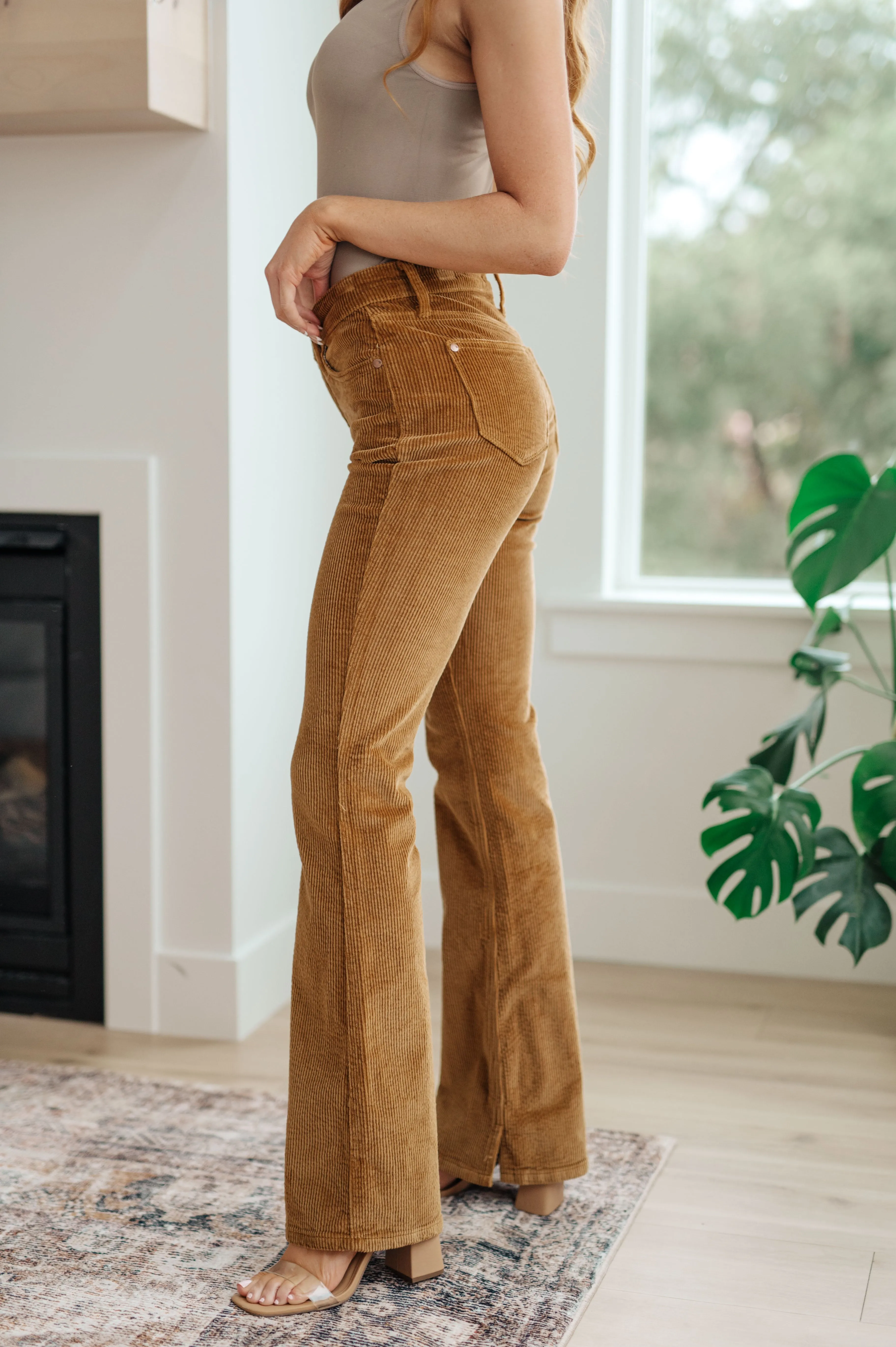 The Dulaney- Camel Bootcut Corduroy Judy Blue Pants