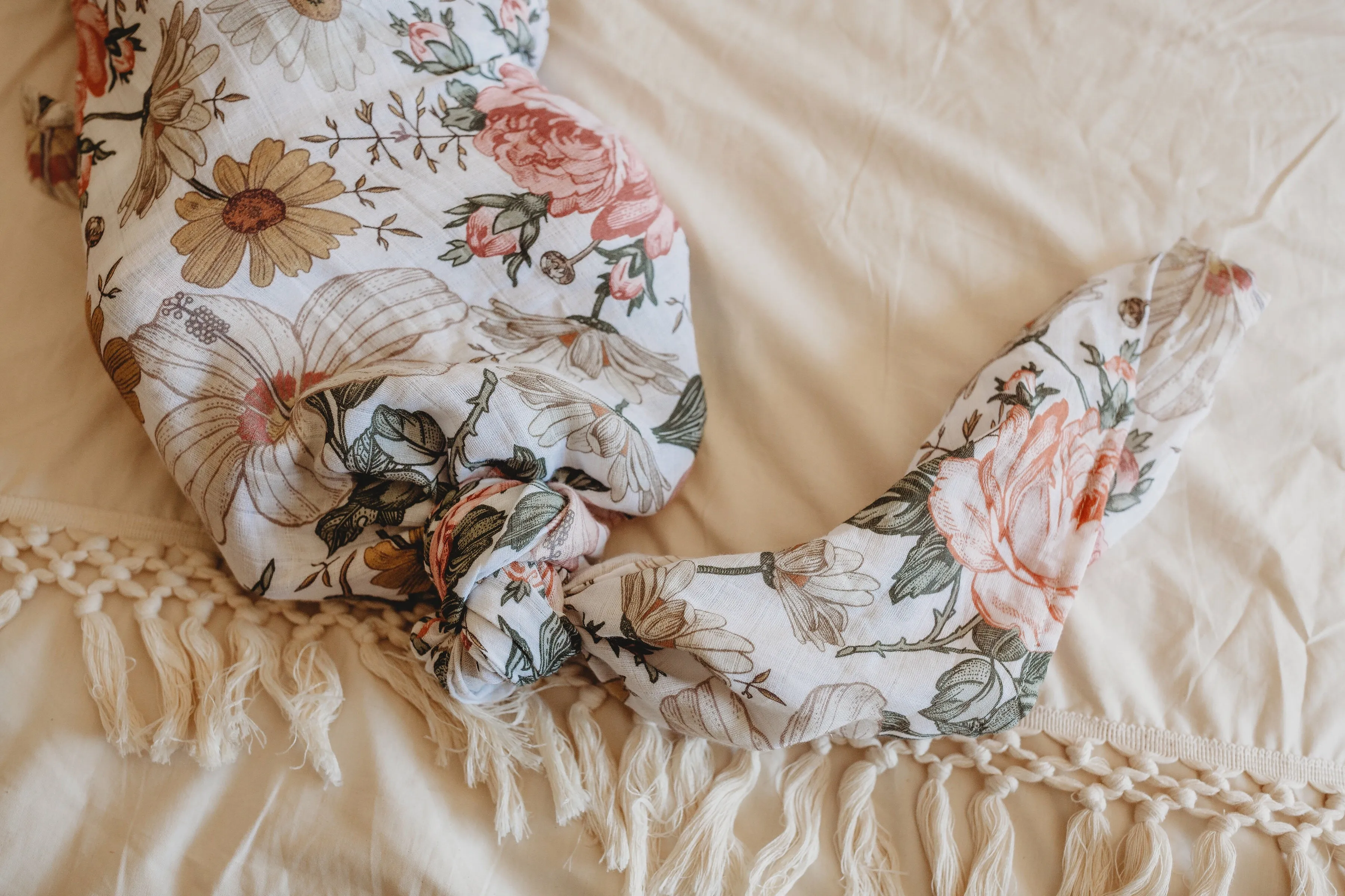 The Mini Scout Garden Floral swaddle