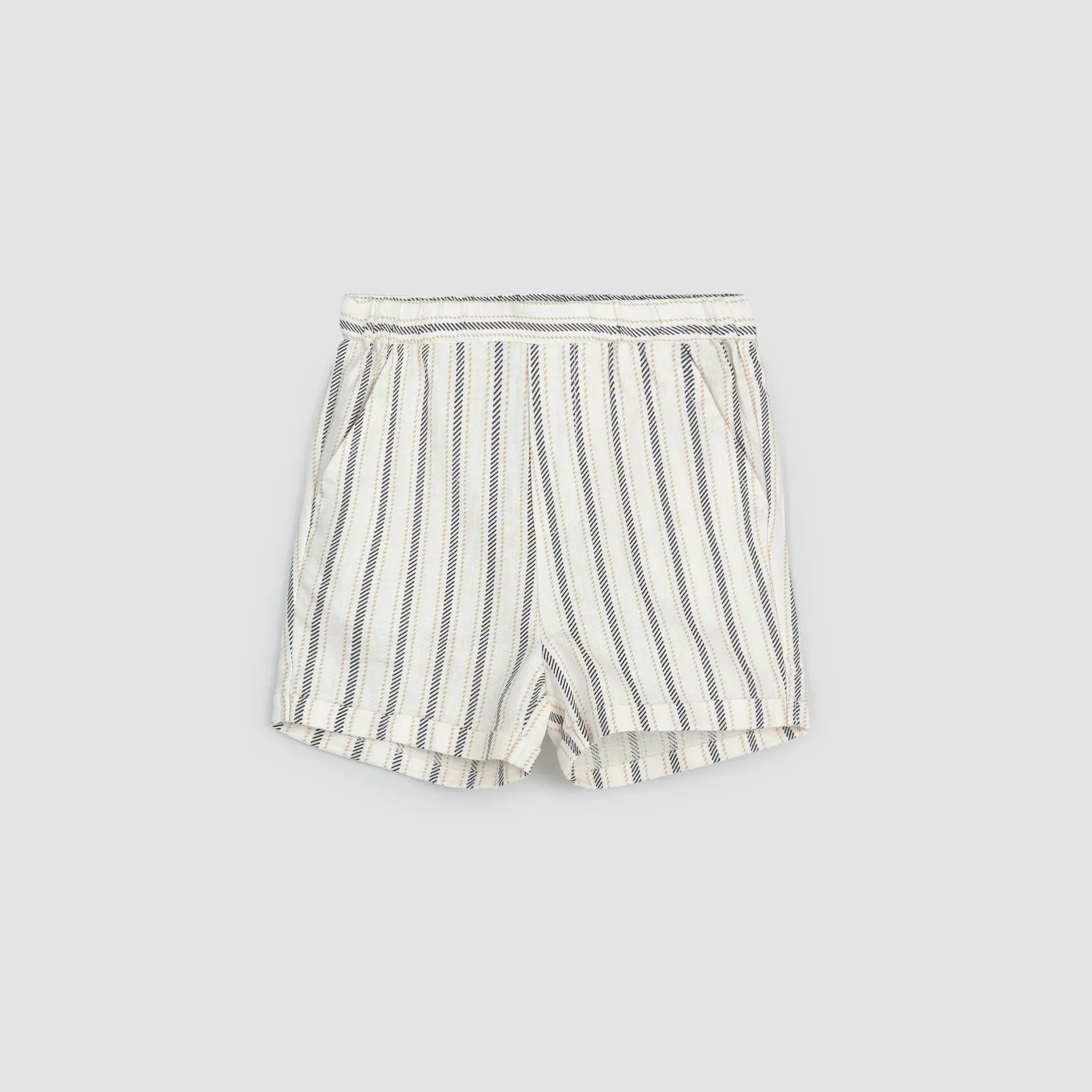The Striped Linen-Blend Shorts - BABY