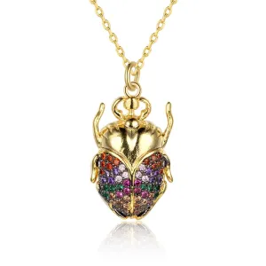 Trendy Colorful Ladybug Insects Animal Necklace & Pendants Jewelry For Women Girl Cute Chain Choker New Arrival