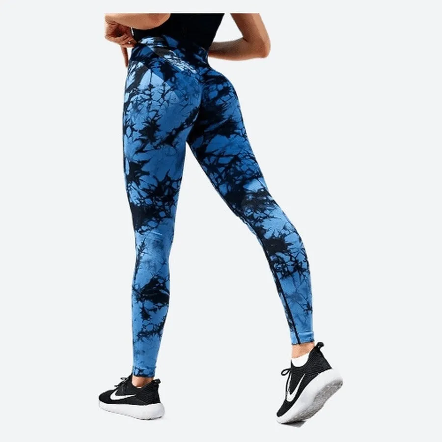 Trendy High-Waist Tie-Dye Leggings