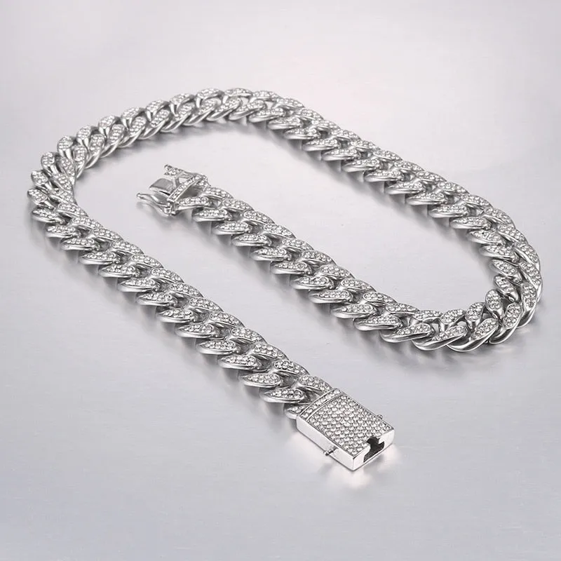 Trendy Stainless Steel Chain Chokers For Men
