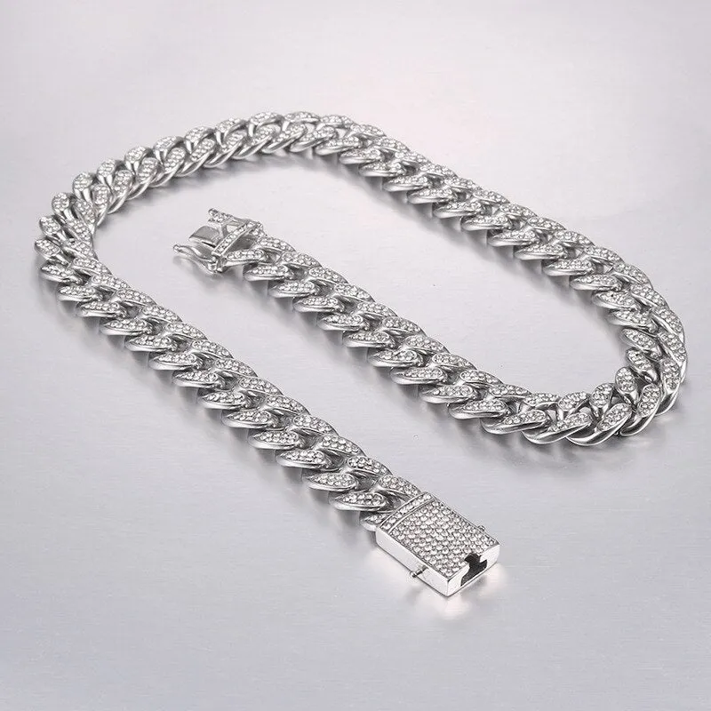 Trendy Stainless Steel Chain Chokers For Men